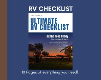 RV Checklist Printable, Camper Packing List PDF, RV Essentials Guide, Road Trip Planner, Travel Trailer Prep, Camping Checklist
