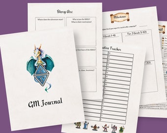 Printable Game Master/Mistress Campaign Journal, 5e Compatible