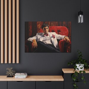 Tony Montana Scarface Canvas Art | Acrylic Style Iconic Artwork | High Quality 8K Print on Canvas