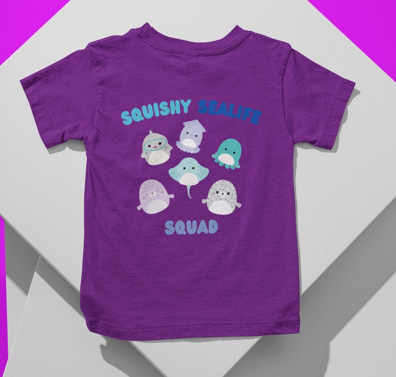 Squishmallow Sealife Squad kinder T-shirt Team Purple