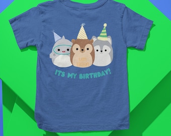 Kinderen Squishmallow verjaardag T-shirt