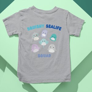 Squishmallow Sealife Squad kinder T-shirt Athletic Heather