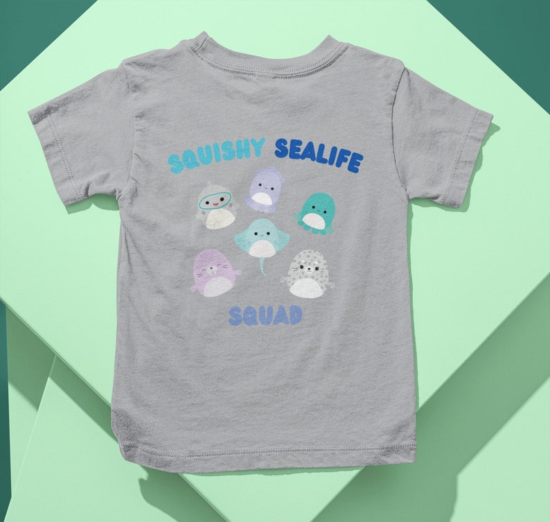 Squishmallow Sealife Squad kinder T-shirt Athletic Heather