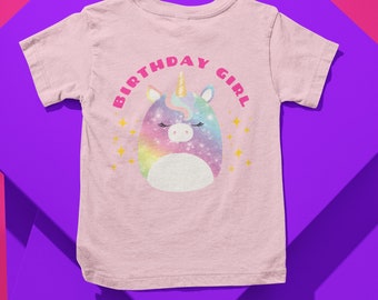 Kinderen Squishmallow verjaardag meisje TShirt