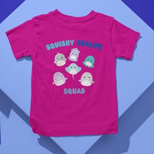 Squishmallow Sealife Squad kinder T-shirt Berry