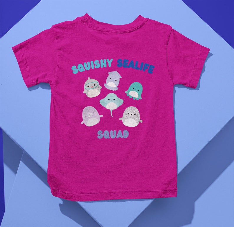 Squishmallow Sealife Squad kinder T-shirt Berry