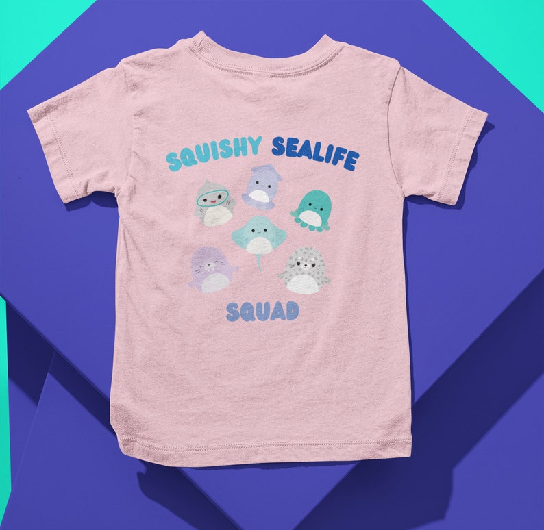 Squishmallow Sealife Squad kinder T-shirt Pink