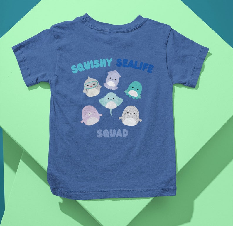 Squishmallow Sealife Squad kinder T-shirt True Royal