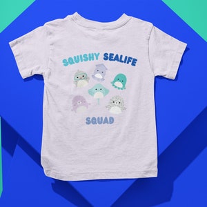 Squishmallow Sealife Squad kinder T-shirt afbeelding 2