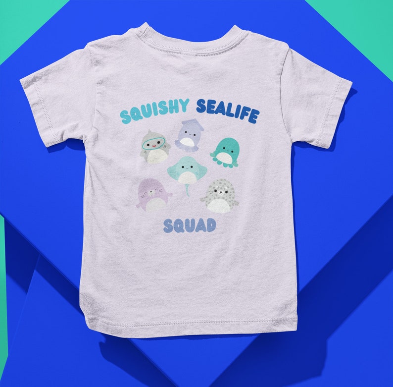 Squishmallow Sealife Squad kinder T-shirt afbeelding 2