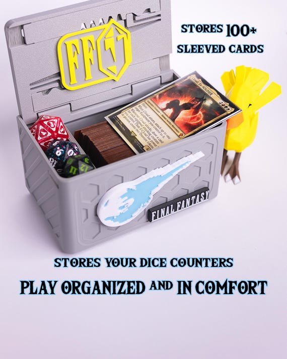 Final Fantasy MTG Deck Box and Dice Container Clean Design - Etsy