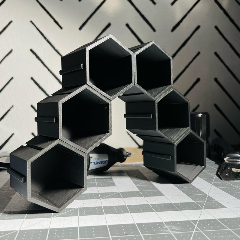 Hexagonal Box Stack Organizer Rack Shelves Modular Hexagonal Etsy