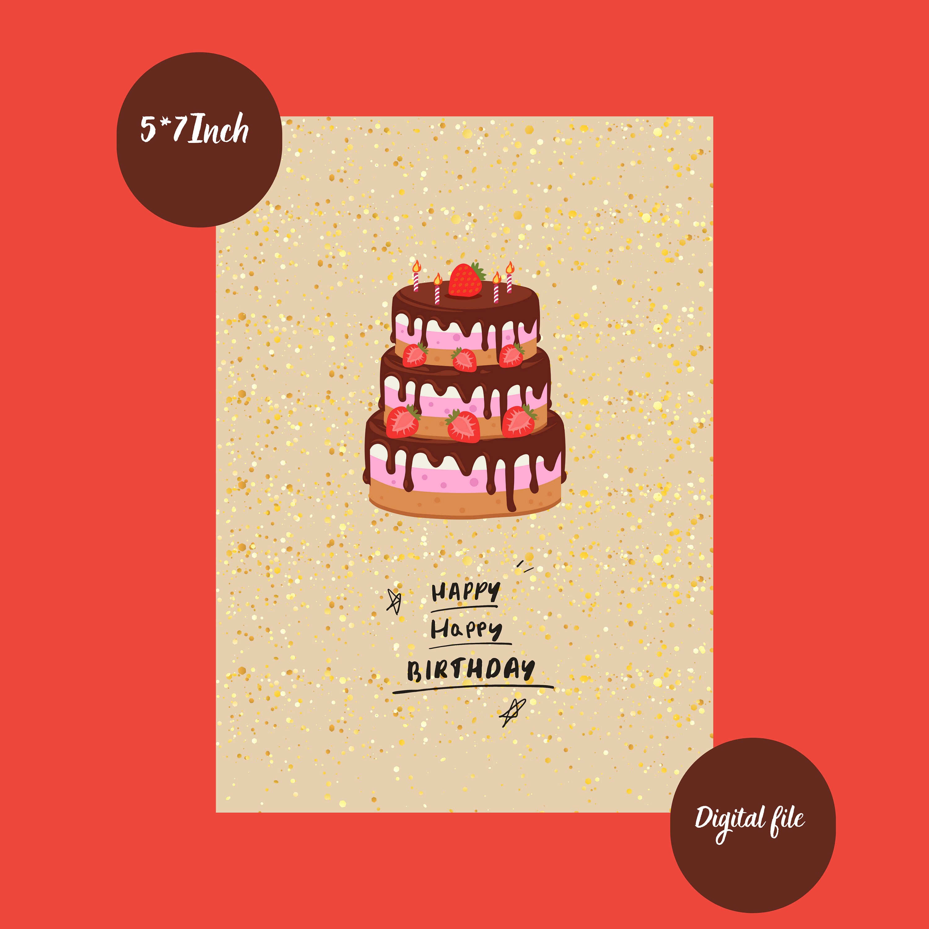 Printable Birthday Card Birthday Card Printable Digital Birthday Cards ...
