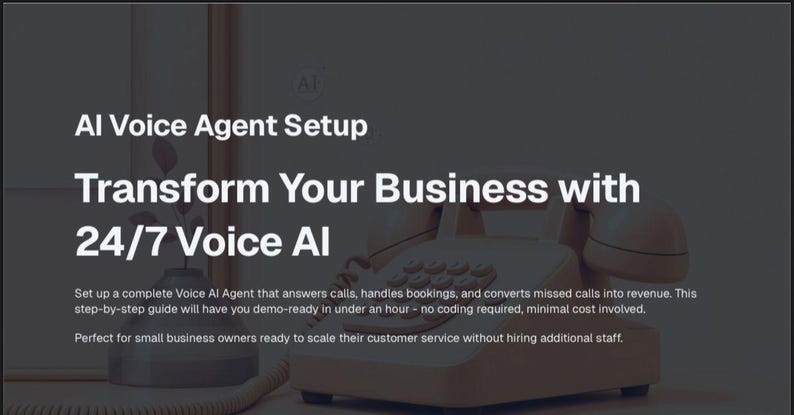 AI Voice Agent Setup Guide | Step by Step Digital Download | Build Your ...