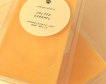 Pastilhas de cera de soja com caramelo salgado (8 unidades)