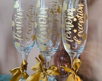 personalized flute | guest gifts | personalized gift witnesses and bridesmaids