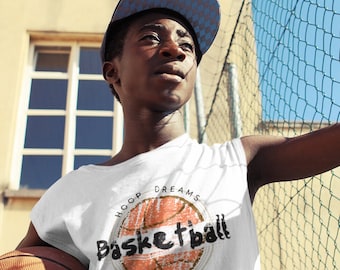 Hoop Dreams Kids Tee, Basketball T-Shirt For Men, Basketball T-Shirt For Kids, Sports Gear, Basketball T-Shirts, Retro Basketball Tee Shirts