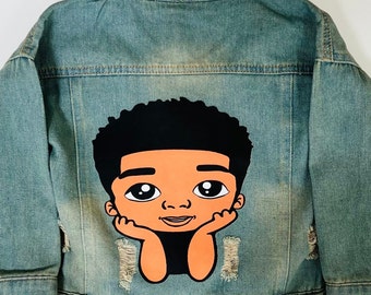 Personalized Boy Jean Jacket: Custom Name Denim