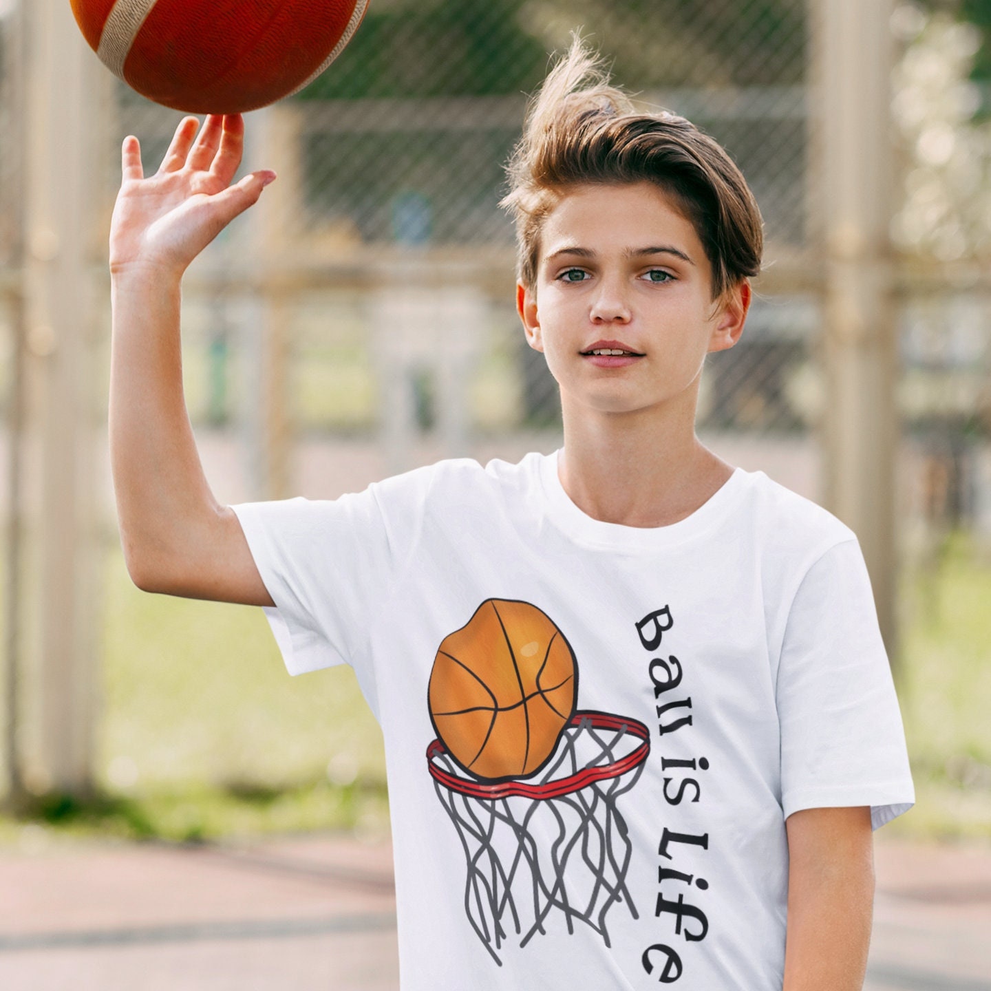Personalized Boys Basketball T-Shirt – Custom Name Gift For Son, Birthday Or Christmas Present