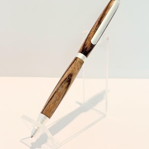 Handmade Zebrawood with Matt Silver Fittings Mechanical Pencil