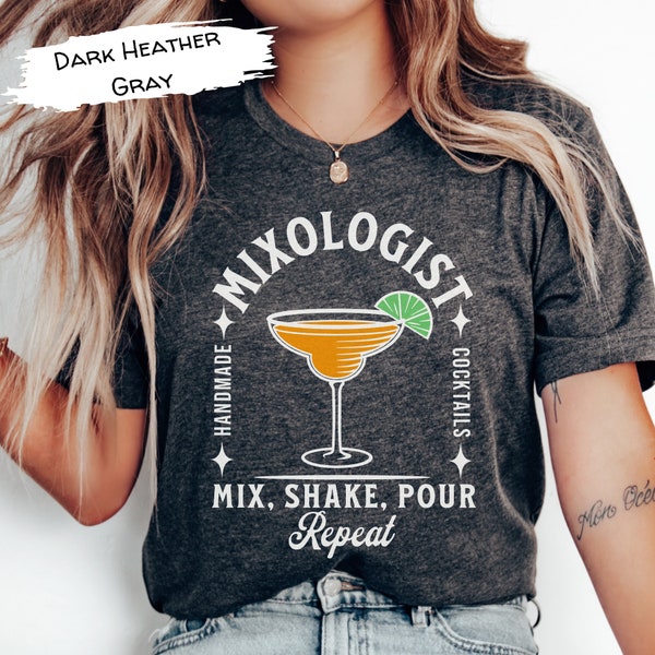 Mix Shake Pour Repeat Mixologist T-Shirt, Drinking Lover Shirt, Bartender Gift Shirt, Cocktail Tee, Mixology Drinking Shirt, Alcohol Lover