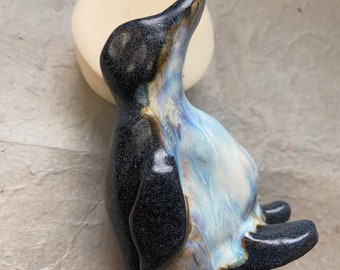 Pinguin Figur, handgemachte Keramik