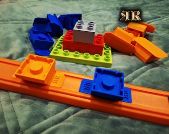 5x track Connector Hot Wheels and LEGO DUPLO compatible