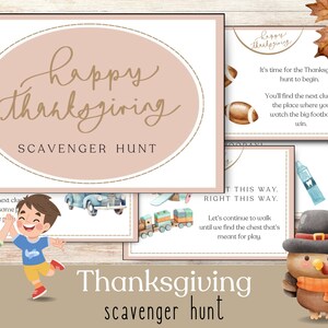 Thanksgiving Scavenger Hunt for Children, Kid&#39;s Thanksgiving Activities, Scavenger Hunt, Holiday Entertainment, Holiday Activities