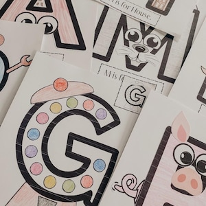 Alphabet Craft, Toddler Learning Preschool Activities, ABC Worksheets, Homeschool Resources, Toddler Activities, Fine Motor Skills, Alphabet