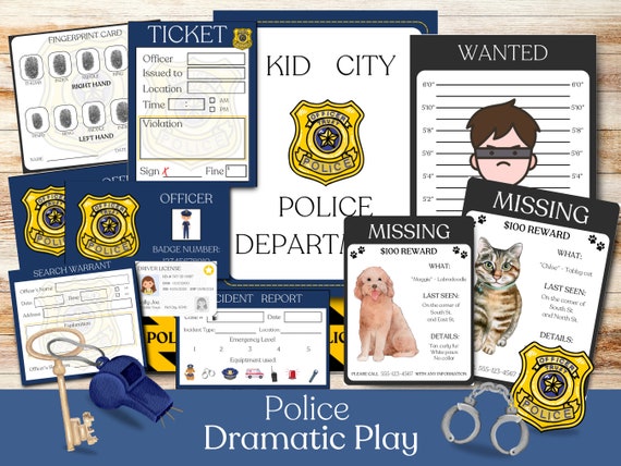 Police pretend play discount