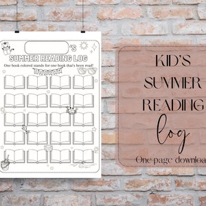Kid&#39;s Printable Summer Reading Log, Book Log, Reading Tracker for kids, Kid’s Summer Reading Challenge, Reading Log, Homeschool Resources