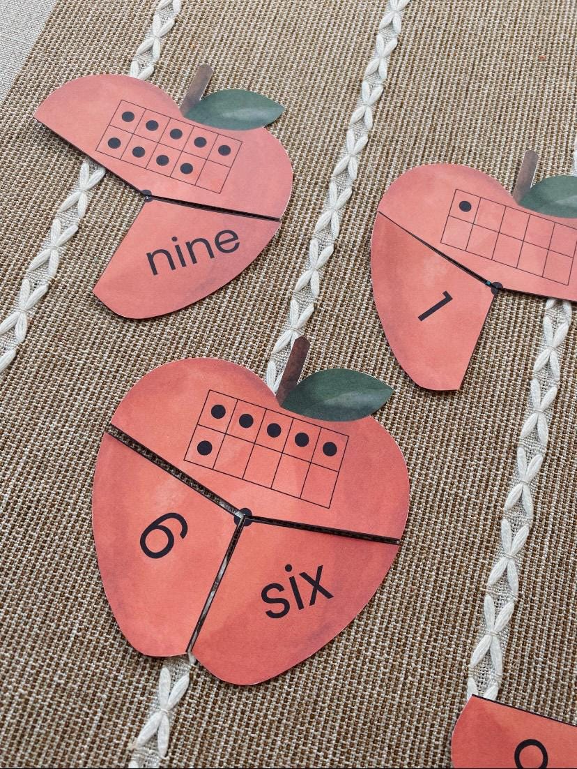 Fall Number Puzzles, Counting Practice With Numbers 1-10, Ten Frames ...