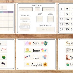 Printable Visual Calendar Board for Preschooler, Editable Calendar ...