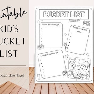Printable Summer Bucket List, Kid&#39;s To Do List for Summer, Family Activity Planner, Kid&#39;s Summer Agenda, Summer To-Do List, Homeschool