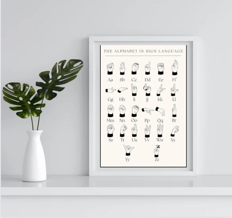 ASL Alphabet Printable, Sign Language Alphabet Printable, Preschool ...