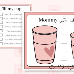 Preschool Kid Activity Printables, Daily Preschool Bonding Worksheets, Children Learning Activity Sheets, Daily Checklist for Preschooler