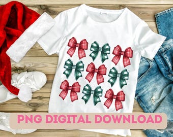Coquette Christmas Bows PNG | Girly Holiday Design (Instant Download)