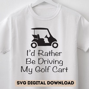 Wózek golfowy SVG - Zabawny projekt Golf SVG, Golf SVG, Idealny dla entuzjastów golfa i projektów DIY, Idealny na koszulki, kubki i nie tylko