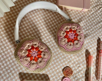 Knitted Airpods Max Headphone Covers, Crochet AirPods Max Case, AirPod Max Cover, Moon Star with Motif