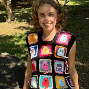 Graphic Wool Mix Cats Vest main image 0
