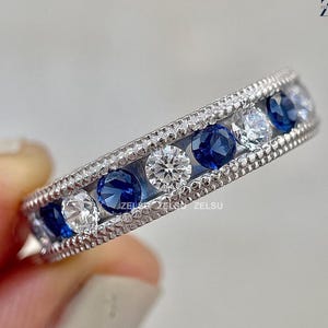 天然サファイアダイヤモンドリング 天然サファイア 1.13ct 天然ダイヤモンド リング – Mico宝飾店