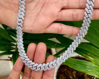 Shine With Gold Miami Cuban Chains and Iced Out Natural Diamond