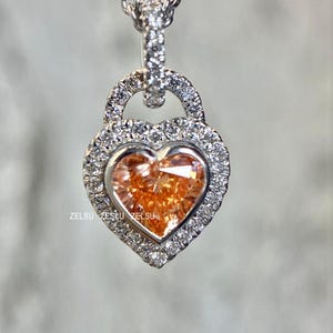 1,28 CTW hartgeslepen VVS1 Moissaniet hartvorm halo ontwerp hanger ketting, verlovingscadeau hanger voor vrouwen, jubileumcadeau voor haar