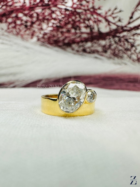 Sterling Silver Solitaire CZ Wedding Ring - Round Bezel Setting, Sizes 4-10, .925 Silver - View #10