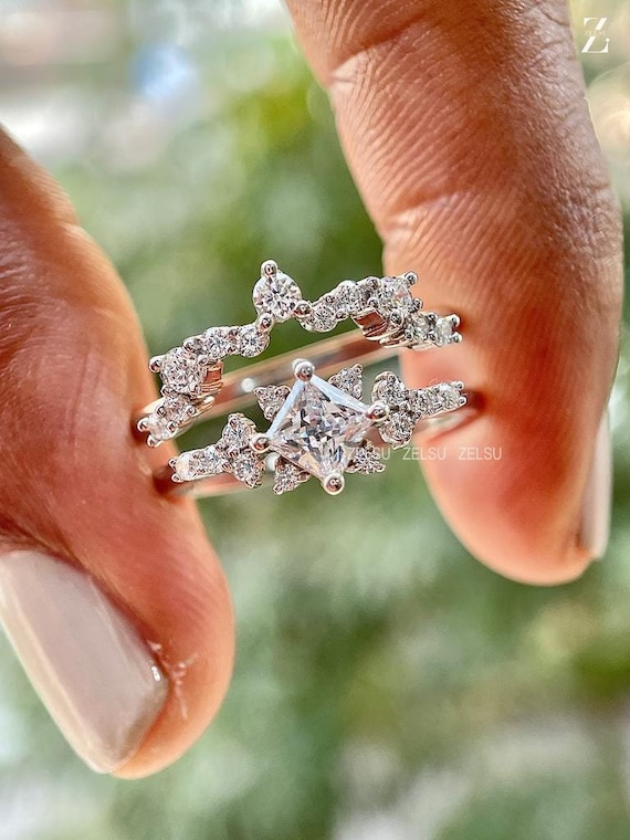 matching princess cut rings cheap