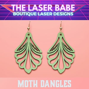 Verzauberte Motten Flügel Ohrringe - Laser geschnitten Natur inspirierte Schmuck Dateien für ätherische DIY Kreationen