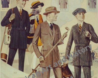 Plaque tendance de golf pour homme, années 20.