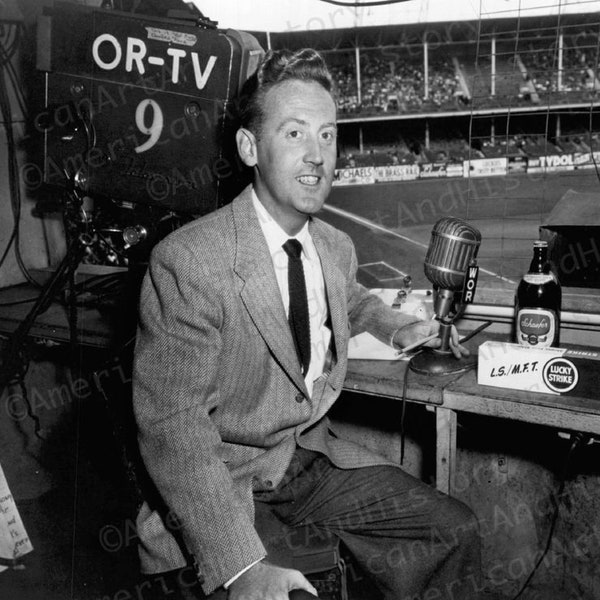 Vin Scully at Ebbetts Field in 1955