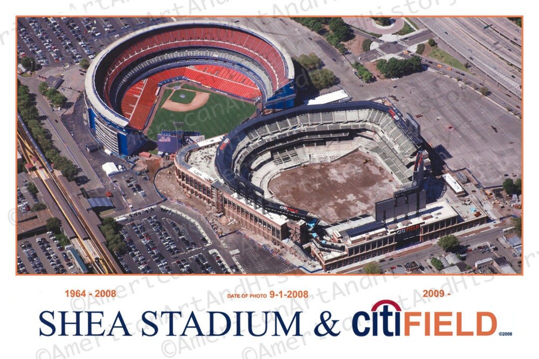 Shea Stadium Old and New Etsy