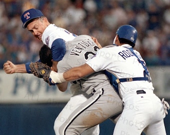 Nolan Ryan contra Robin Ventura, con un poco de ayuda de Pudge Rodríguez.